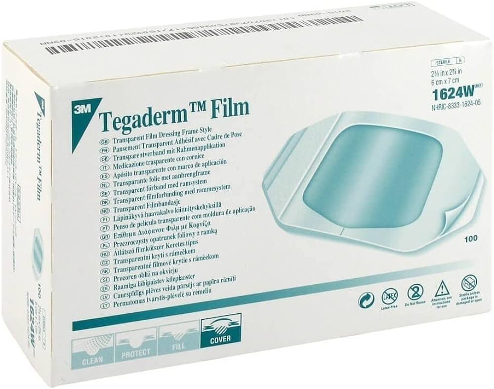 transparent film dressing 3M™ Tegaderm™ Transparent Film Dressing, Frame Style, 2 3/8