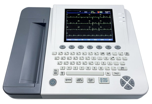 Edan SE-1200 Express Basic 12 Channel, Full Page Interpretive EKG, Color LCD, w/ WiFi, HRV, Memory, Preview Screen, & PDF Creation For EMR Demo Unit