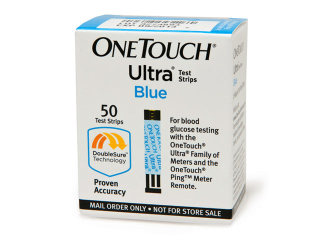OneTouch® Ultra® Blood Glucose Test Strips, 50ct, Mail Order or