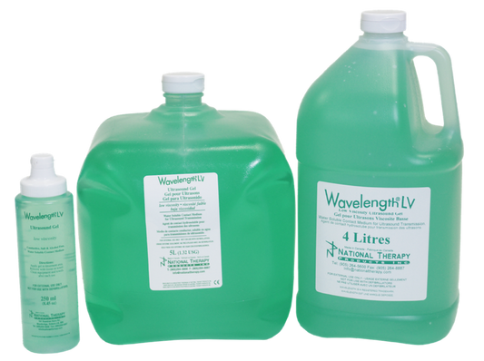 Wavelength® Ultrasound Gel, Green LV, 5L Cube w/ Empty Dispenser Bottle