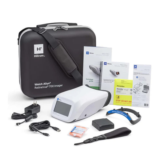 RetinaVue 700 Imager with Premium Hard Storage Case, 100-240 V, 50-60 Hz AC, 3200 mAh Lithium-Ion 7.2 V Battery, IEC Plug Type-B (Note: A RetinaVue Network Software Plan is required for RV700-B & priced per camera per month)