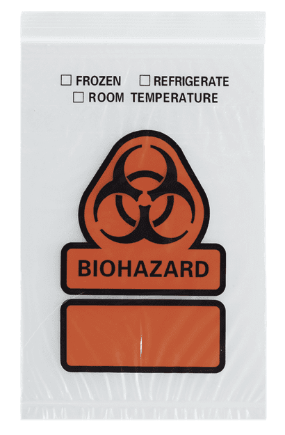 Reclosable Specimen Transport Bag, Clear, 3-Wall Separate Pouch