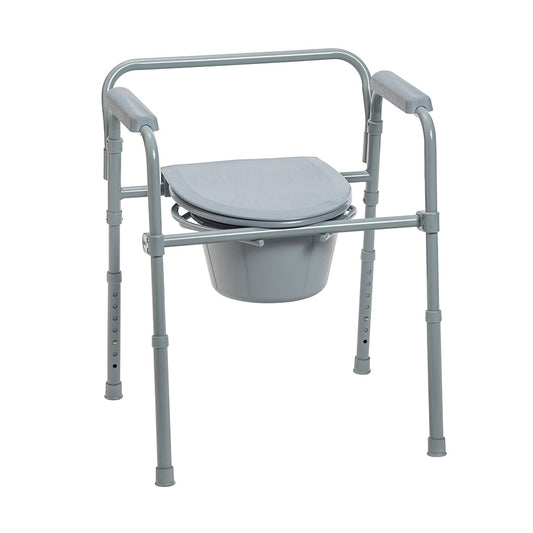 Folding Steel Commode, Each