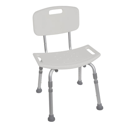 Deluxe Aluminum Shower Chair With Removable Back, 4/Case
