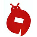 Luna Ladybug Grip for Dexcom G4/G5/G6, Dexcut Horizontal, Small, Red