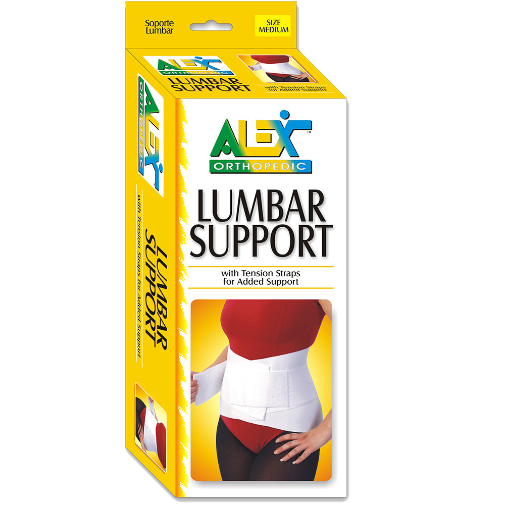 Lumbar Belt W/Overlapping Strap, Large, 36"- 40", White    L1090