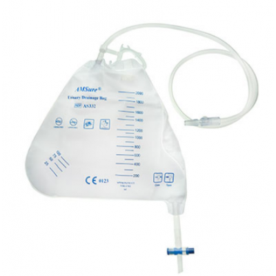 Urinary Drainage Bags, 2000mL, Pre-pierced Needle-Free Sampling Port