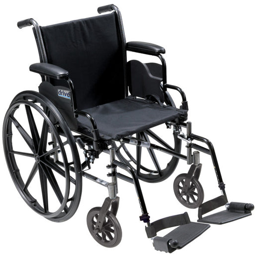 Cruiser III Wheelchair 18" Flip Back Detachable Desk Arm Swing Away Footrests, Each