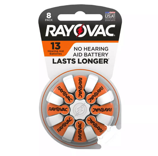 13 Rayovac 1.4V Zinc Air Battery, Orange