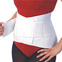 Lumbar Belt W/Overlapping Strap, X-Large, 40"- 44", White