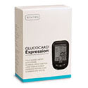 GLUCOCARD® Expression™ Audible Blood Glucose Monitoring System, Promo, Meter, 2 Alkaline AAA Batteries, User & Quick Reference Guide, Carrying Case, Self-testing Logbook