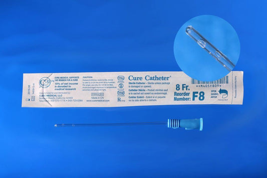 Cure Catheter® Female Catheter with Straight Tip, 6", 8Fr     A4351