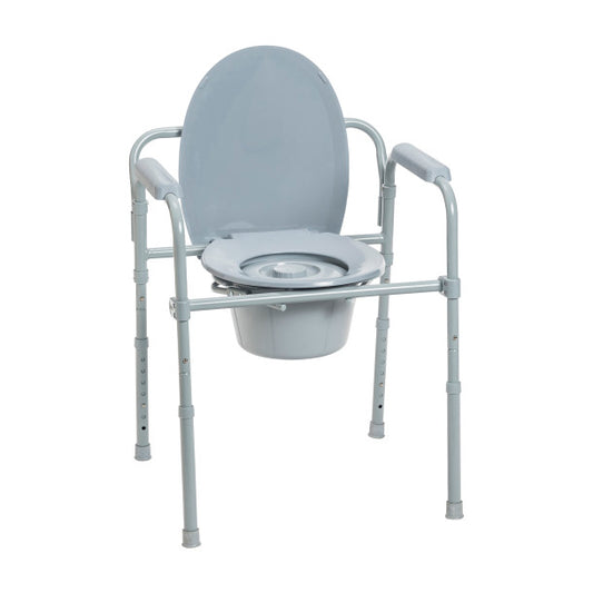 Folding Steel Commode, Each