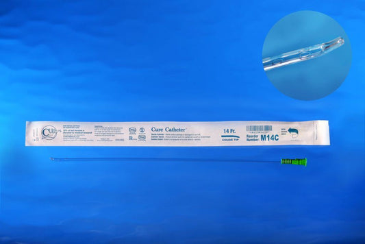 Cure Catheter® Male Hydrophilic Catheter with Coude Tip, 16”, 14Fr     A4352
