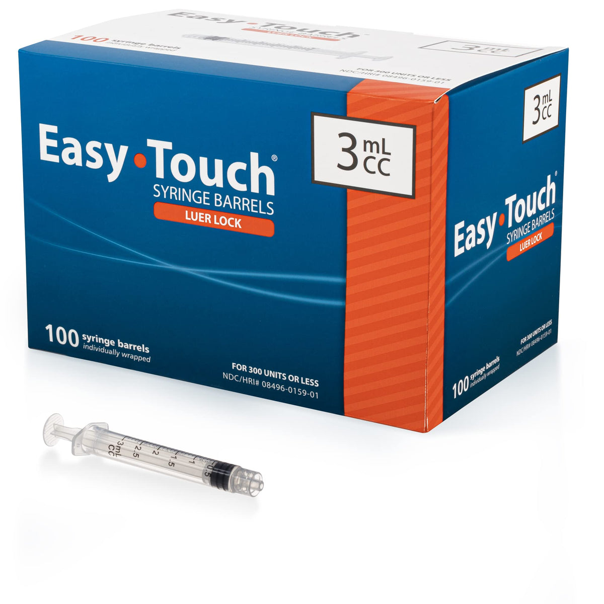 EasyTouch® Syringe Barrel Luer Lock 3mL