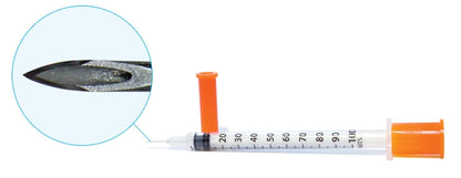 EasyTouch® U-100 Insulin Syringes, 0.3 cc,  30G x 5/16"