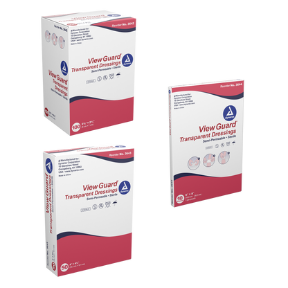 View Guard® Transparent Film Adhesive Dressings, 2 3/8" x 2 3/4", Sterile
