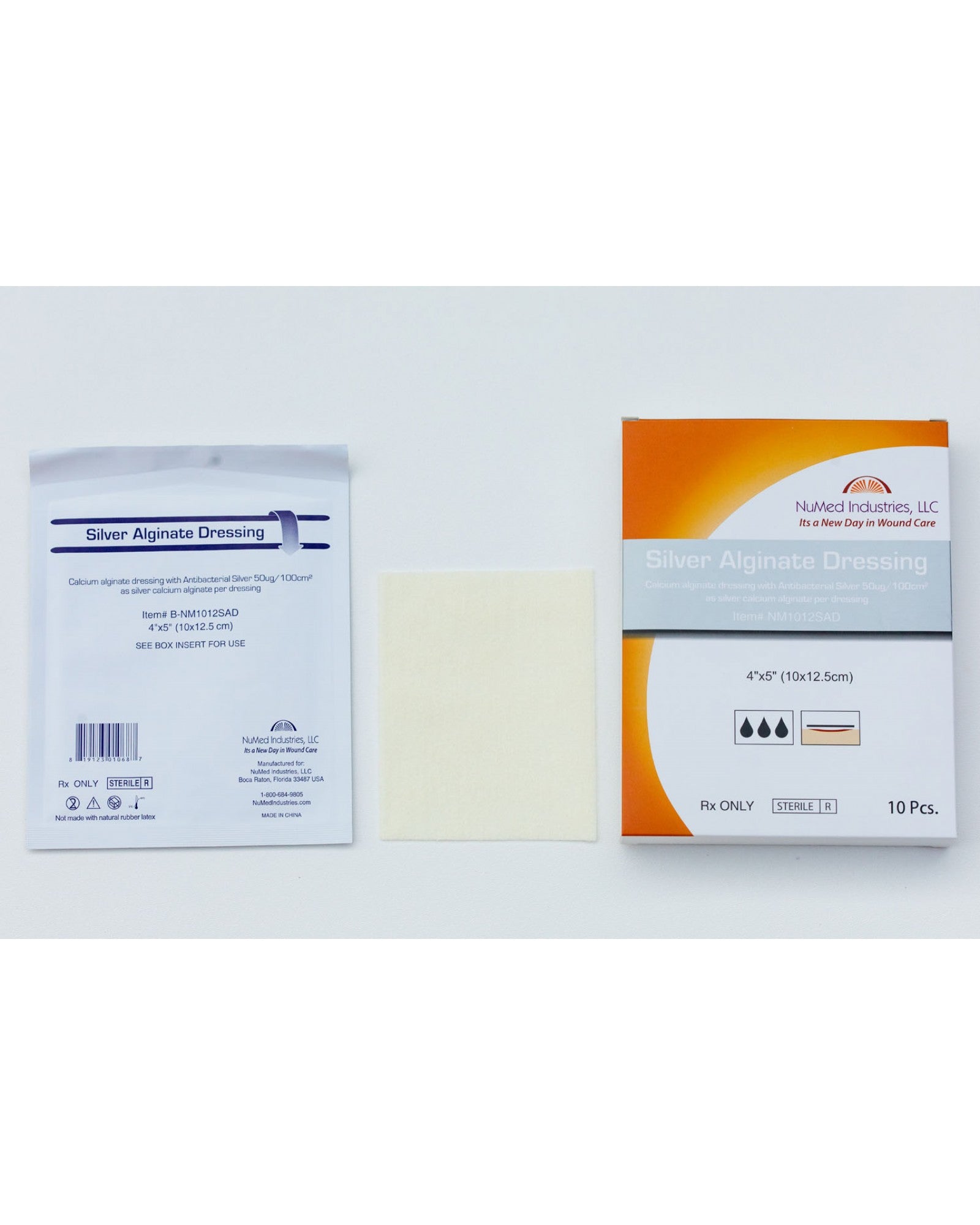 NuMed Silver Alginate Dressing, 4