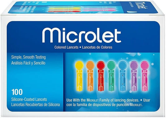 MICROLET® Lancets, Colored, 28g, 100ct