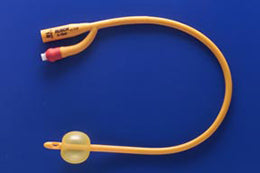 RÜsch® Gold Silicone Coated Latex 2 Way Foley Catheter, 16", 22Fr, 5cc Balloon